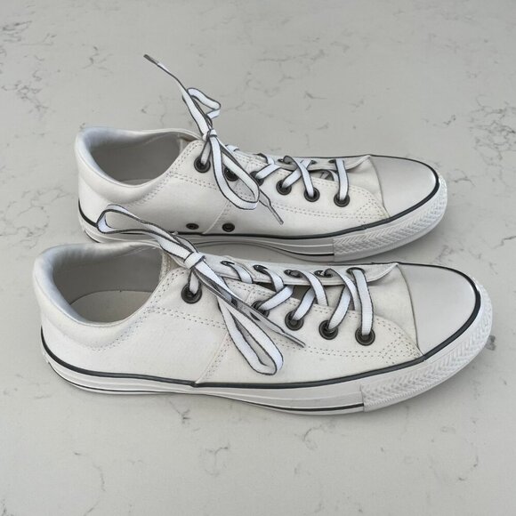 Converse All Star Low Cut Lace Up Sneakers White + Black Sz 9.5 NWOT - Picture 3 of 14